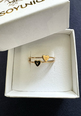 Bague Initiale Coeur