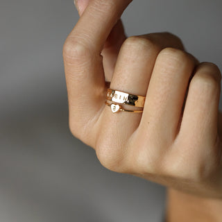 Bague Initiale Coeur