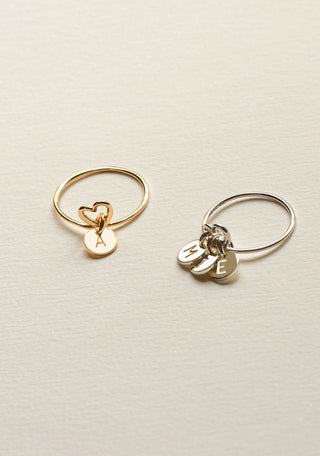 Bague Noeud Initiales