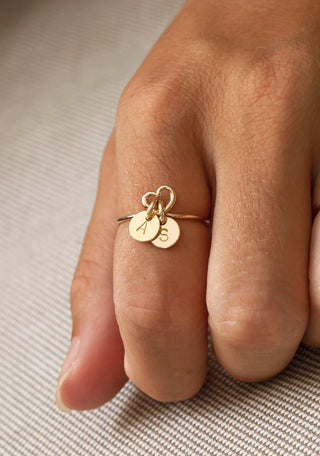 Bague Noeud Initiales
