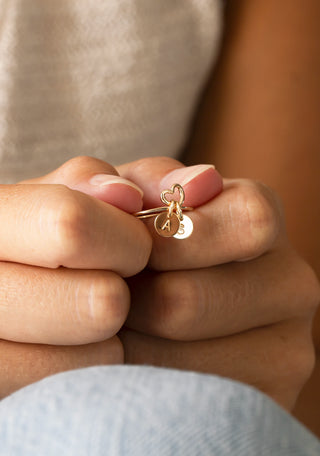 Bague Noeud Initiales