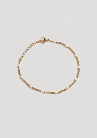 Bracelet Chaine Confettis blancs