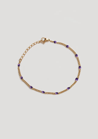 Bracelet Chaine Confettis Violets