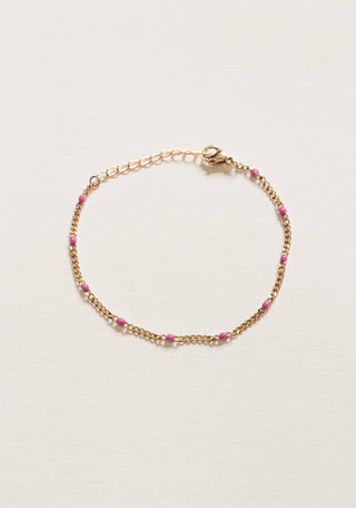 Bracelet Chaine Confettis roses