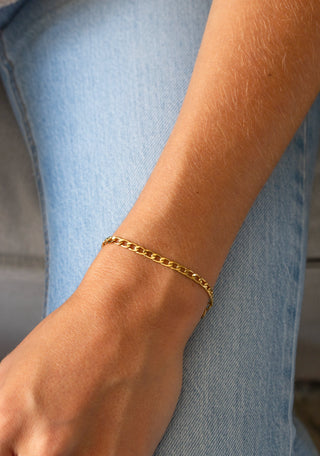Pulsera de cadena rectangular