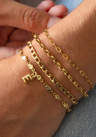 Pulsera de cadena rectangular