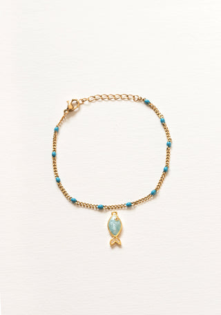 Bracelet Chaine Confettis Bleus