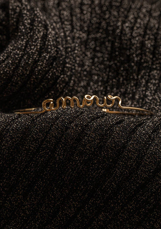 Bracelet Jonc Personnalisé Or Laminé 14K