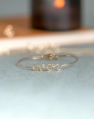 Bracelet Jonc Personnalisé Or Laminé 14K