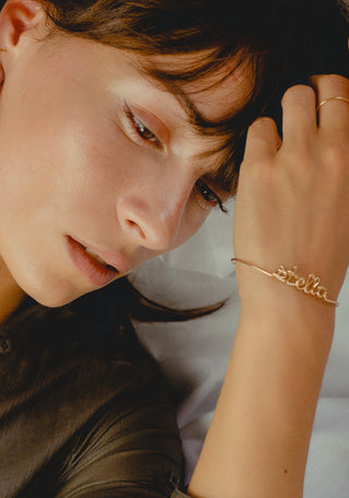 Bracelet Jonc Personnalisé Or Laminé 14K