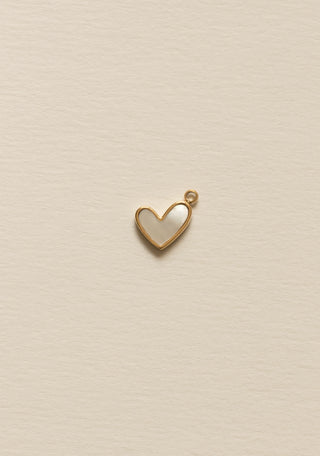 Pendentif Charm Coeur Nacre n°1
