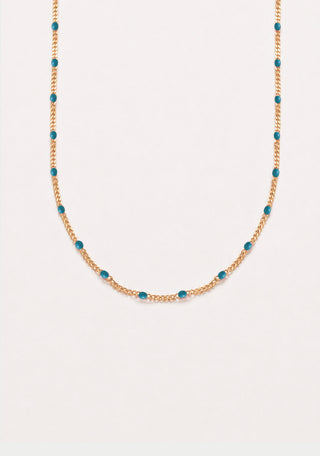 Collier Chaine Confettis Bleus