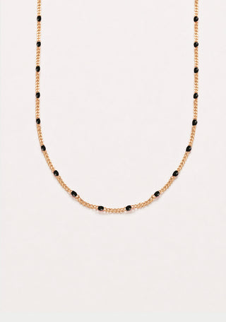 Collier Chaine Confettis Noirs