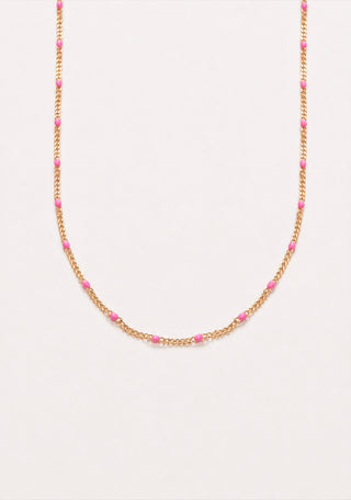 Collier Chaine Confettis Roses