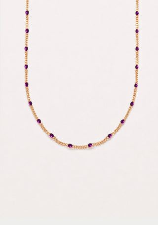 Collier Chaine Confettis Violets