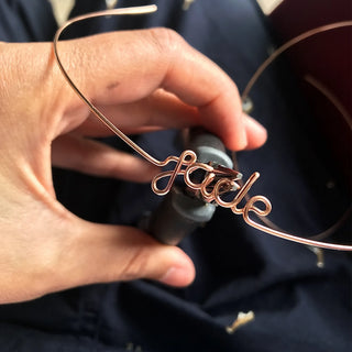 Bracelet Jonc Personnalisé Or Laminé 14K