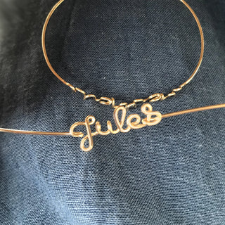 Bracelet Jonc Personnalisé Or Laminé 14K