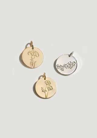 Pendentif Médaille Fleur de naissance